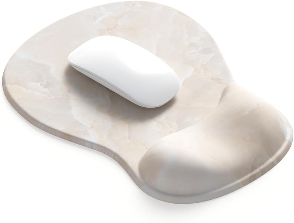 DEMON CHEST ErgoComfort Gel Wrist Rest Mouse Pad-Ergonomic Office Mousepad with Wrist Support-Non-Slip. Design Desk Accessories Mat for Home&Game Decor (02Pink Serenity)