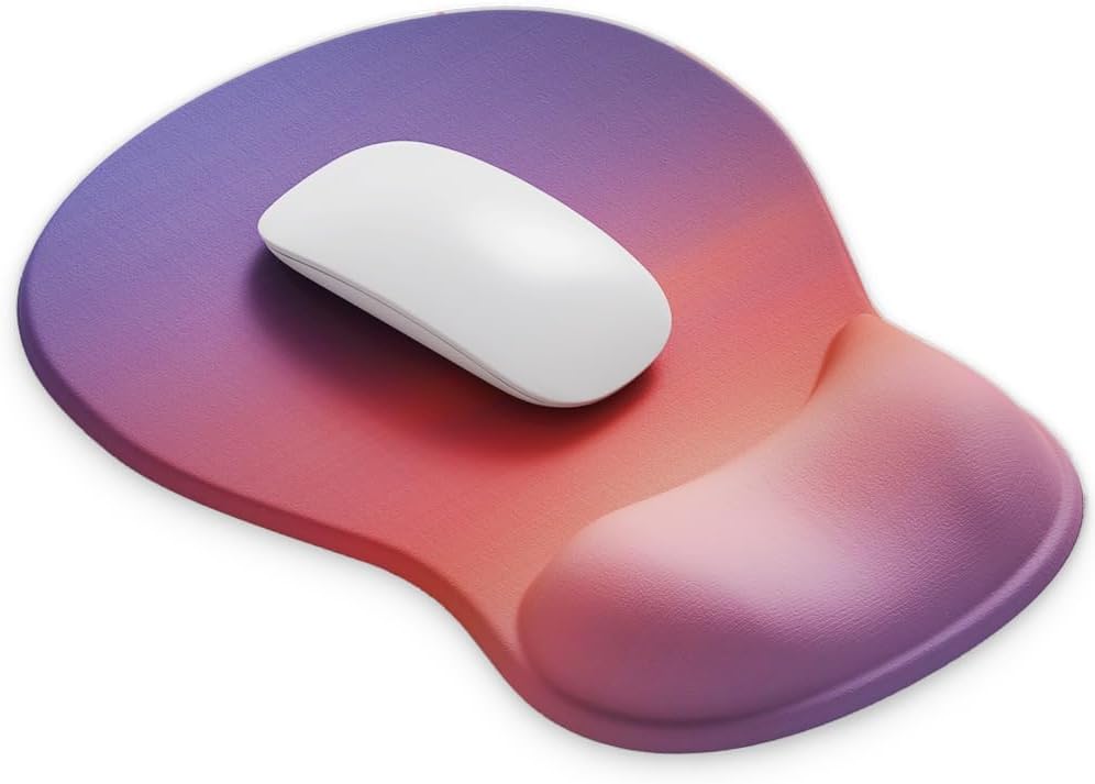 DEMON CHEST ErgoComfort Gel Wrist Rest Mouse Pad-Ergonomic Office Mousepad with Wrist Support-Non-Slip. Design Desk Accessories Mat for Home&Game Decor (02Pink Serenity)