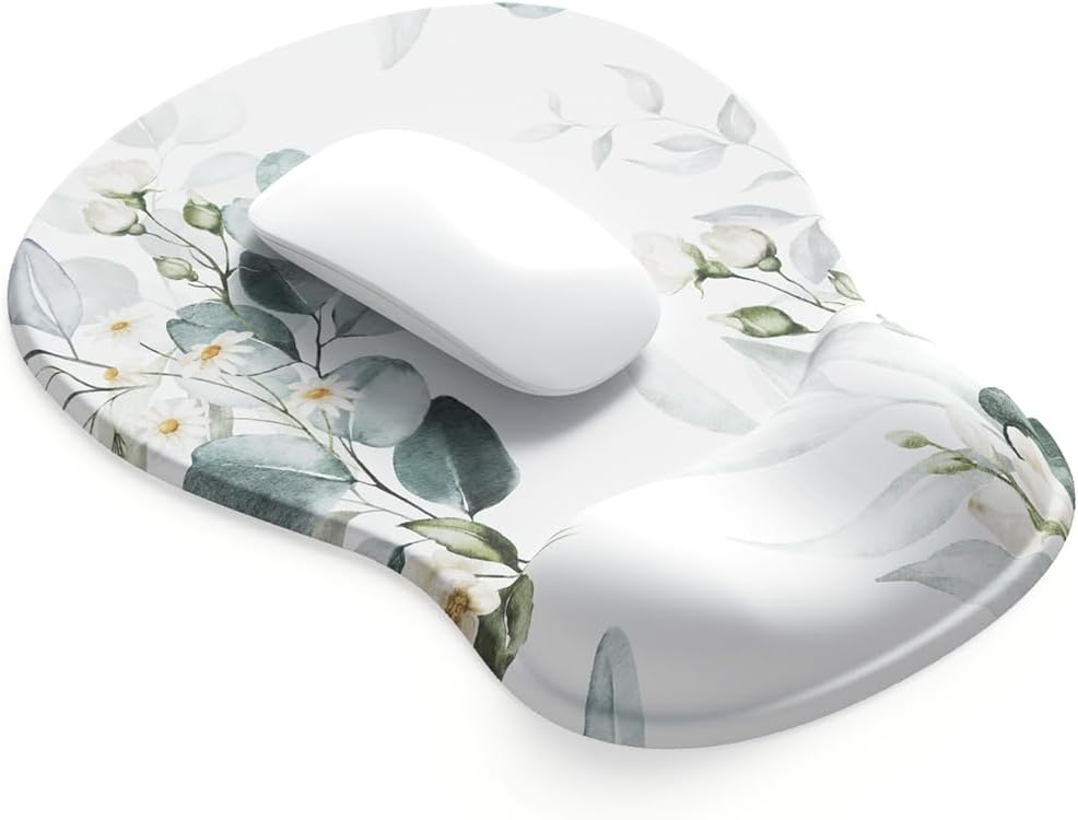 DEMON CHEST ErgoComfort Gel Wrist Rest Mouse Pad-Ergonomic Office Mousepad with Wrist Support-Non-Slip. Design Desk Accessories Mat for Home&Game Decor (02Pink Serenity)