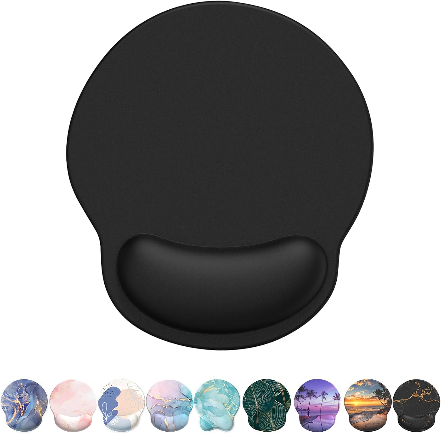 eulps Mouse Pad with Wrist Rest. Comfortable Computer Mousepad with Gel Wrist Support Smooth Surface and Non-Slip PU Base for Pain Relief. Laptop. Office & Home (Rose)