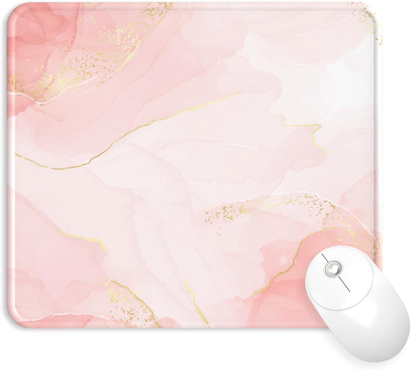 eulps Mouse Pad with Wrist Rest. Comfortable Computer Mousepad with Gel Wrist Support Smooth Surface and Non-Slip PU Base for Pain Relief. Laptop. Office & Home (Rose)