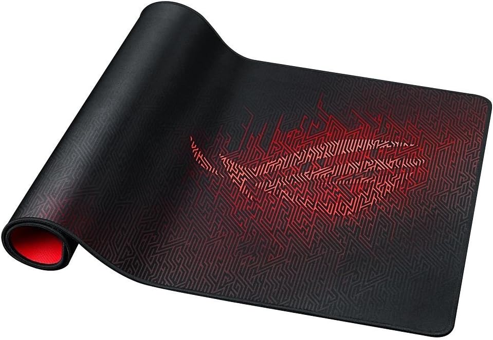 ASUS ROG Sheath Gaming Mouse Pad – 35.4 x 17.3. Extra-Large Surface. Pixel-Precise Tracking. Anti-Fray Stitched Edges. Non-Slip Base - Black/Red