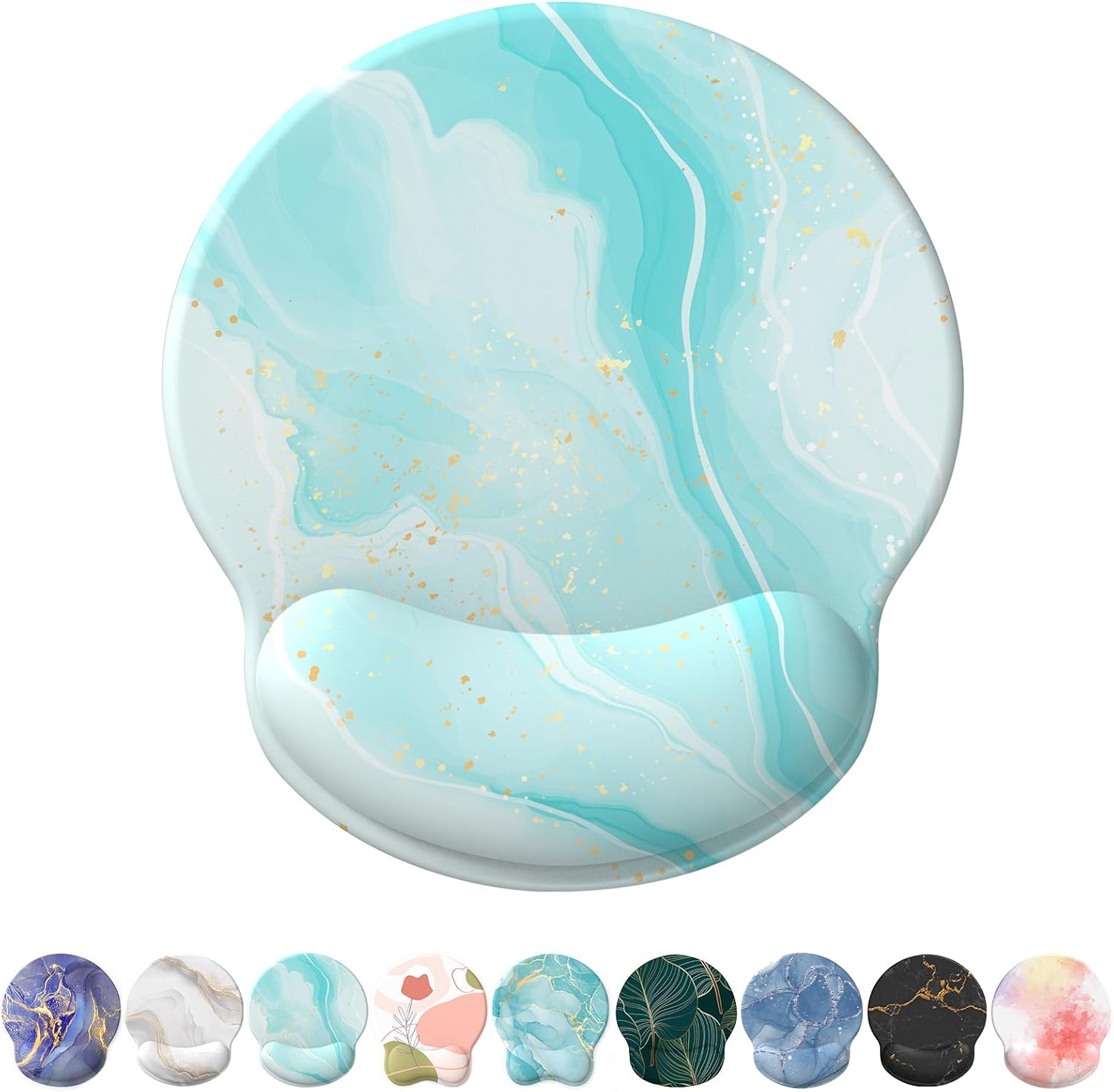 eulps Mouse Pad with Wrist Rest. Comfortable Computer Mousepad with Gel Wrist Support Smooth Surface and Non-Slip PU Base for Pain Relief. Laptop. Office & Home (Rose)