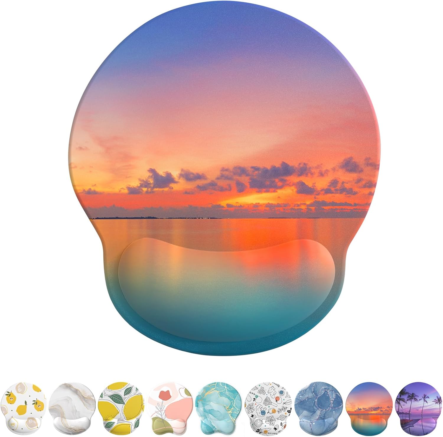 eulps Mouse Pad with Wrist Rest. Comfortable Computer Mousepad with Gel Wrist Support Smooth Surface and Non-Slip PU Base for Pain Relief. Laptop. Office & Home (Rose)