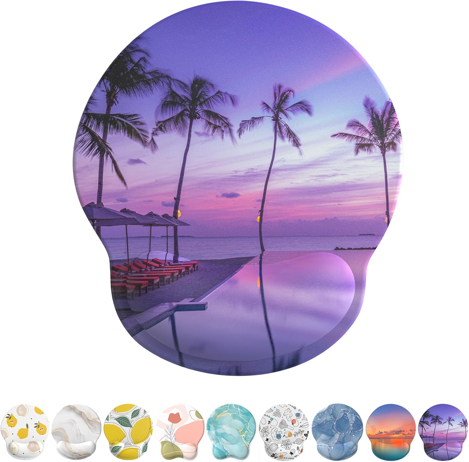 eulps Mouse Pad with Wrist Rest. Comfortable Computer Mousepad with Gel Wrist Support Smooth Surface and Non-Slip PU Base for Pain Relief. Laptop. Office & Home (Rose)