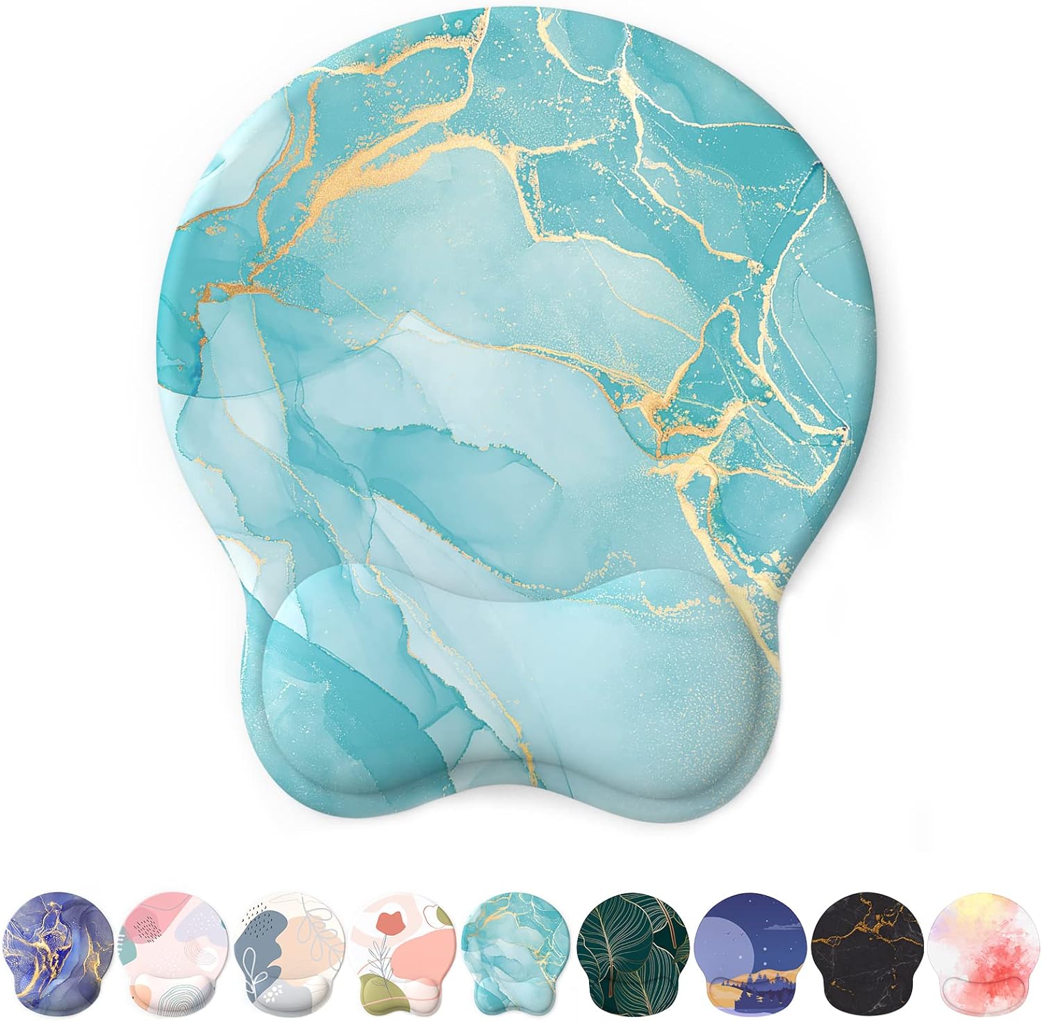 eulps Mouse Pad with Wrist Rest. Comfortable Computer Mousepad with Gel Wrist Support Smooth Surface and Non-Slip PU Base for Pain Relief. Laptop. Office & Home (Rose)