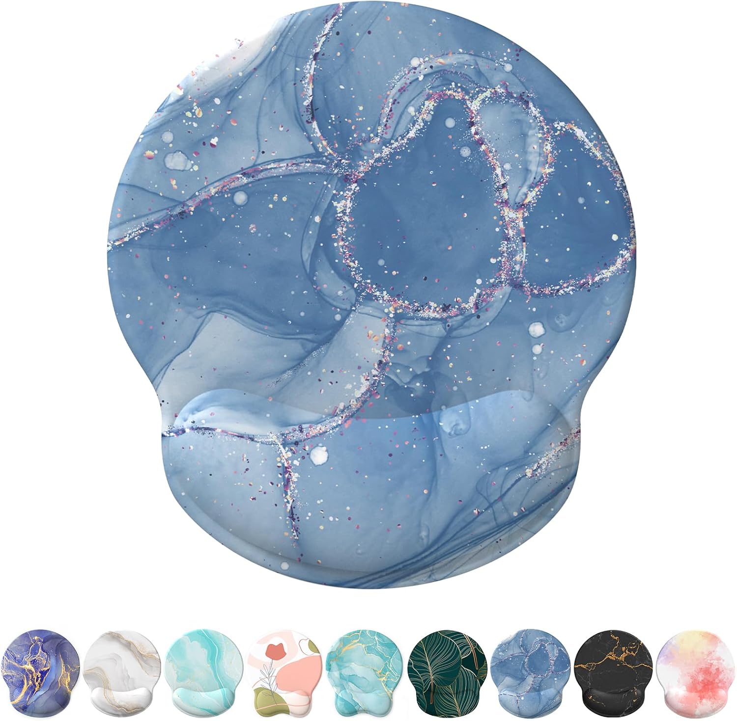 eulps Mouse Pad with Wrist Rest. Comfortable Computer Mousepad with Gel Wrist Support Smooth Surface and Non-Slip PU Base for Pain Relief. Laptop. Office & Home (Rose)