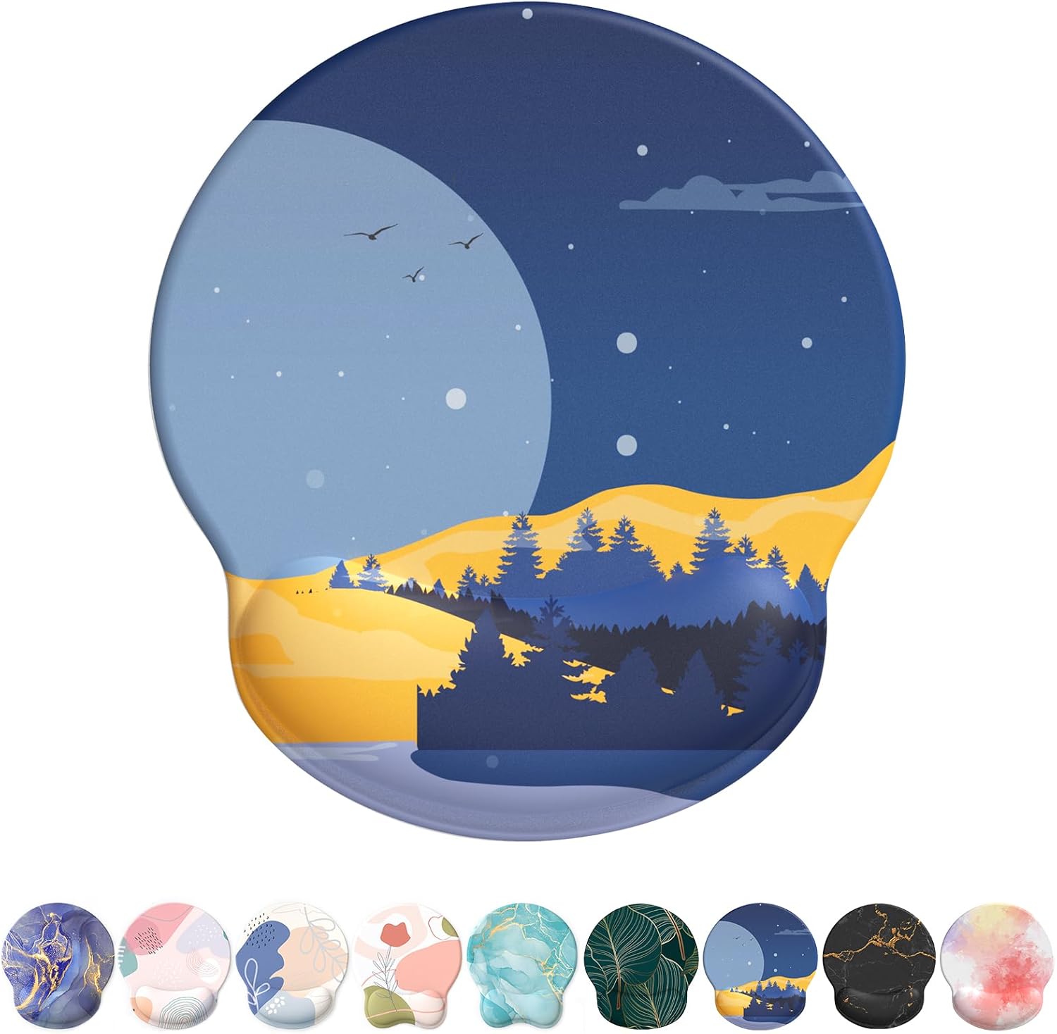 eulps Mouse Pad with Wrist Rest. Comfortable Computer Mousepad with Gel Wrist Support Smooth Surface and Non-Slip PU Base for Pain Relief. Laptop. Office & Home (Rose)