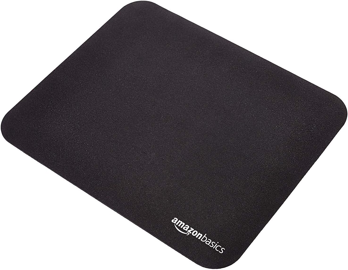 Amazon Basics Square Mouse Pad. Cloth with Rubberized Base. Standard. Black. 12.4L x 10.6W inches